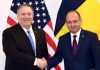 Bogdan Aurescu, consultări politice cu secretarul de stat al SUA, Mike Pompeo. Șeful MAE a salutat intenția SUA de a avea mai multe trupe pe teritoriul României