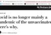 Washington Post admite: Persoanele vaccinate formează, acum, majoritatea cazurilor de deces din cauza Covid