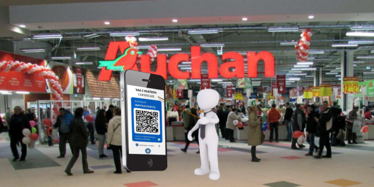 Horror: Auchan introduce magazinul în care este scanat clientul, nu produsul cumpărat. Fără case de marcat, fără coșuri, fără numerar