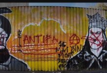 VIDEO | Precedent periculos! Organizația teroristă ANTIFA, atac pe teritoriul României: A întinat memoria mai multor eroi români, printre care Ștefan cel Mare și Mihai Viteazul, care erau reprezentați la sediul AUR