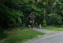 FOTO | Troița de lemn de la Tâncăbești a fost tăiată cu drujba cu două zile înainte de comemorarea a 87 de ani de la asasinarea lui Corneliu Zelea Codreanu în acel loc