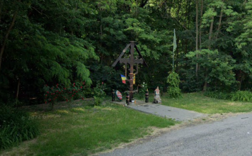 FOTO | Troița de lemn de la Tâncăbești a fost tăiată cu drujba cu două zile înainte de comemorarea a 87 de ani de la asasinarea lui Corneliu Zelea Codreanu