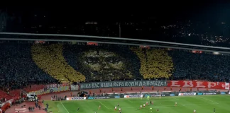 Forul european de fotbal a amendat echipa Steaua Roșie Belgrad pentru coregrafia cu icoana Sfântului Simeon Izvorâtorul de Mir